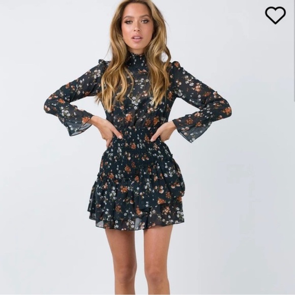 Princess Polly Dresses & Skirts - Princess Polly Evening Bloom Mini Dress Green Size 2